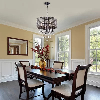 Chione 4-Light Chandelier, Black