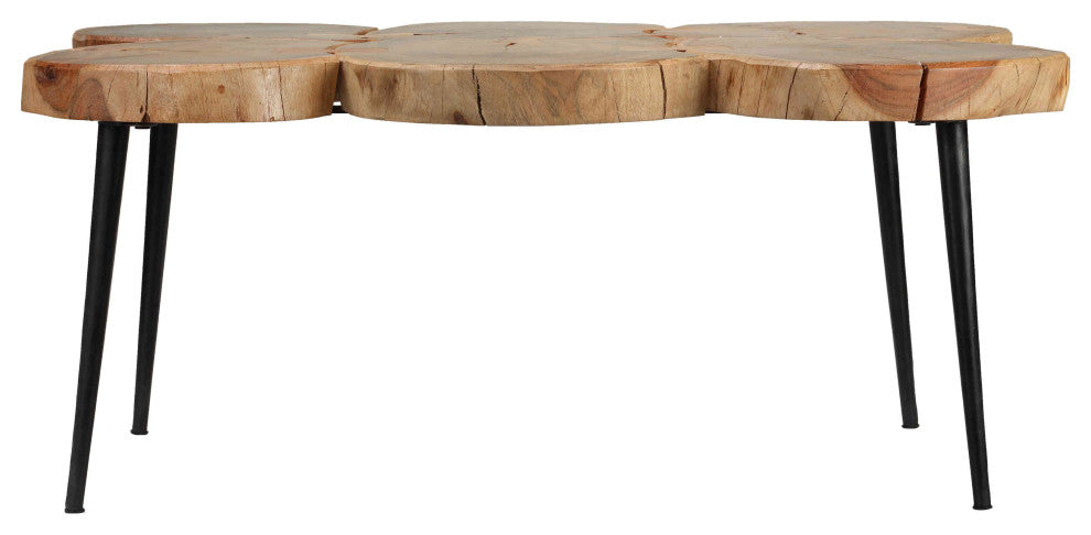 Bare Decor Tucker Metal and Wood Coffee Table