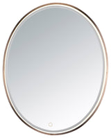 ET2 E42012-90 Mirror 23-3/4" W x 29-1/2" H Contemporary Oval - Anodized Bronze