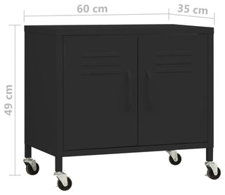 Front view with dimension overlay (infographic) showing measurements.