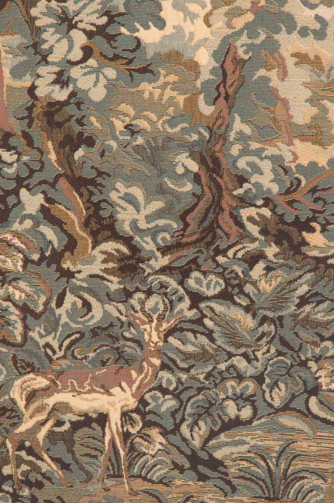 Verdure And Reindeer, Wall Tapestry, 24"x36"