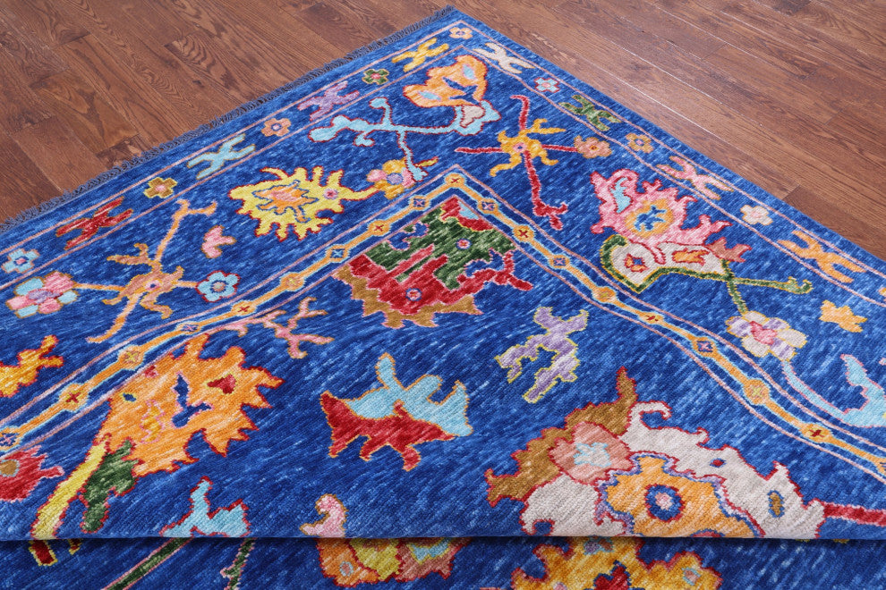 11' 11" X 14' 6" Hand Knotted Turkish Oushak Wool Rug - Q16121