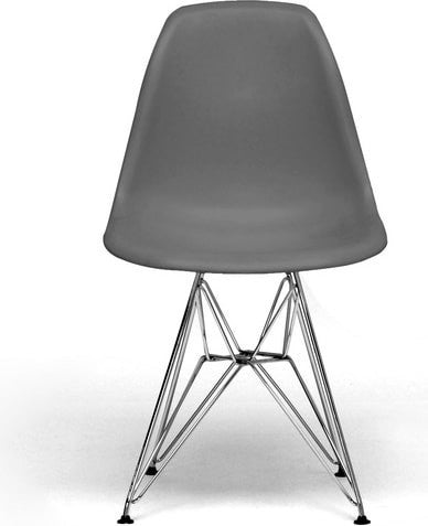 Azzo Gray Plastic Side Chair, Set of 2