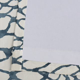Ellis Printed Cotton Twill Curtain Single Panel, Ellis Blue, 50"x108"