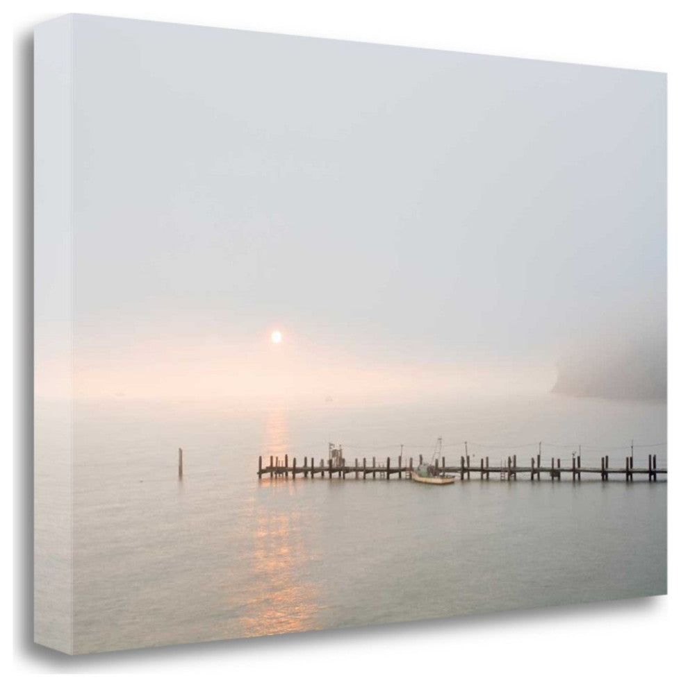Sunset at the Pier 3 Giclee Wrap Canvas Wall Art