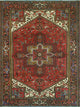 Vintage Heriz Pouneh Rust/Charcoal Rug, 8'0x10'10