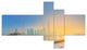 Shanghais Night with Lights, Cityscape Canvas Art Print, 60"x32", 5 panels