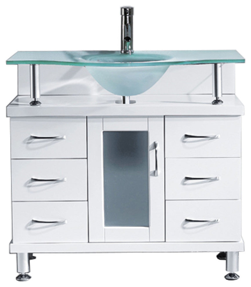 Virtu Vincente 36" Single Bathroom Vanity, White