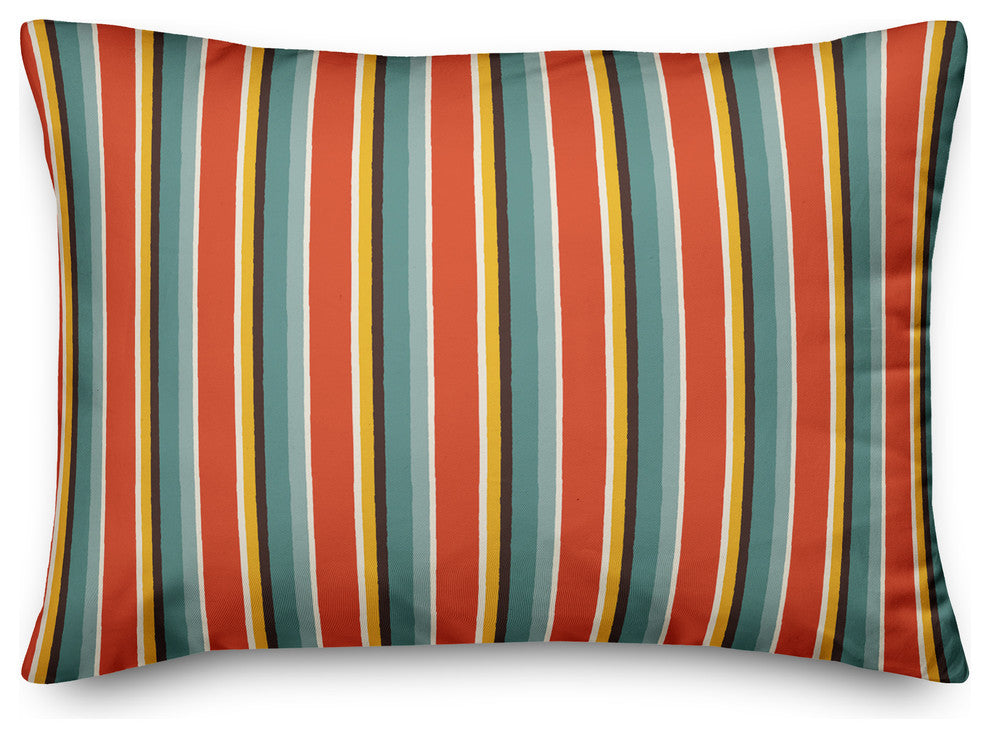 Stripes in Red Throw Pillow