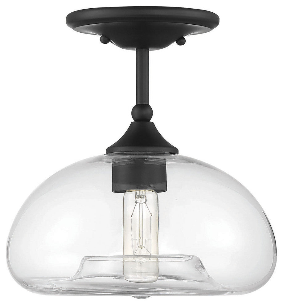 1-Light Ceiling Light, Matte Black