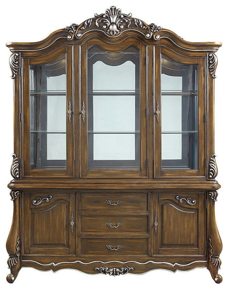 ACME Latisha Hutch and Buffet, Antique Oak Finish