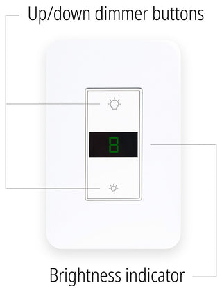 Smart Ligting LED Display Dimmer Switch WiFi Remote App Control, No Hub Required