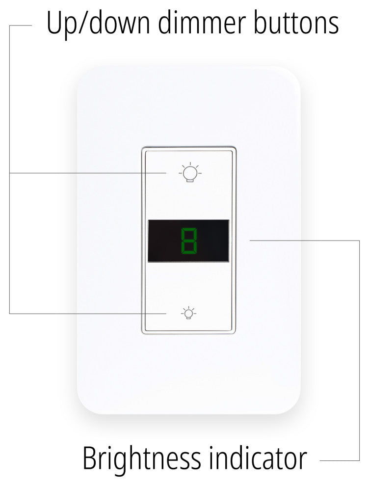 Smart Ligting LED Display Dimmer Switch WiFi Remote App Control, No Hub Required