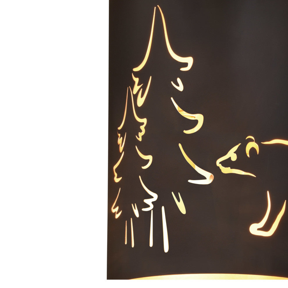 Katmai 2-Light Wall Sconce, Noble Bronze & Inner Brass Gold