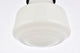 Leighton 1-Light Black and frosted White Glass Plug-In Pendant