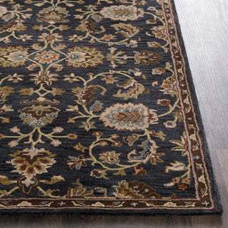 Middleton Traditional Navy, Dark Green Area Rug, 2'x3'