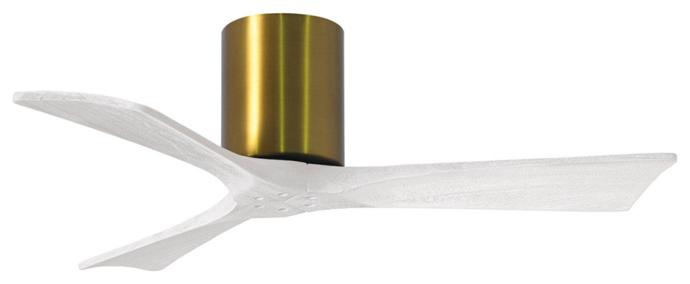 Matthews Fan, Irene-3H Ceiling Fan, Brushed Brass, 42-Inch, Matte White