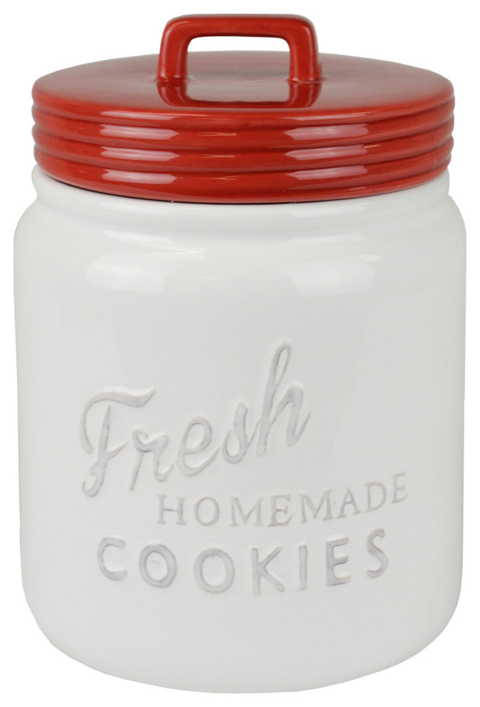 Red Ceramic Cookie Jar