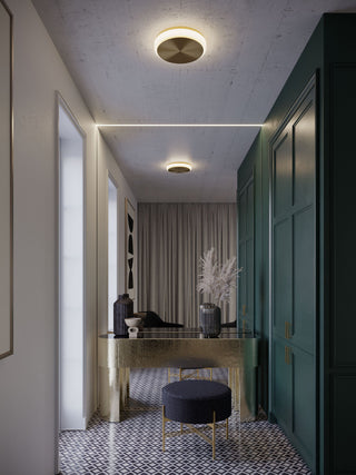 Eris LED Flush Mount, Light Antique Brass, 10