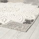 Omalley Modern Floral Area Rug, Beige & Gray, 7'11" Round