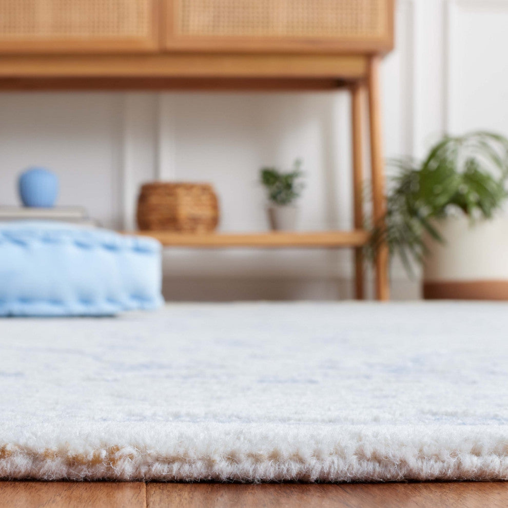 Safavieh Couture Ebony Collection EBN102 Rug, Blue/Ivory, 10'x14'