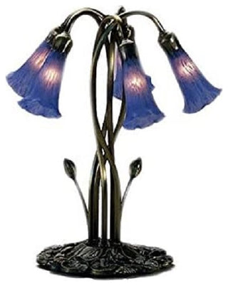 Meyda Lighting 14995 16.5"H Blue Pond Lily 5 LT Accent Lamp