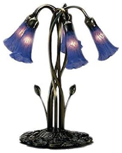 Meyda Lighting 14995 16.5"H Blue Pond Lily 5 LT Accent Lamp
