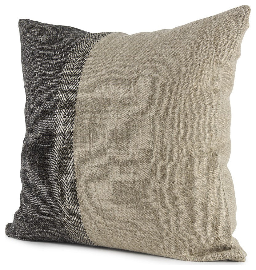 Black and Gray Two Tone Pillow Cover