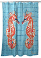 Betsy Drake Coral Seahorse Shower Curtain