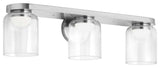 Nadine LED Vanity, 30W, Polished Chrome, Clear Glass