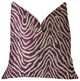 Oasis Waves Purple and Beige Luxury Throw Pillow, 24"x24"