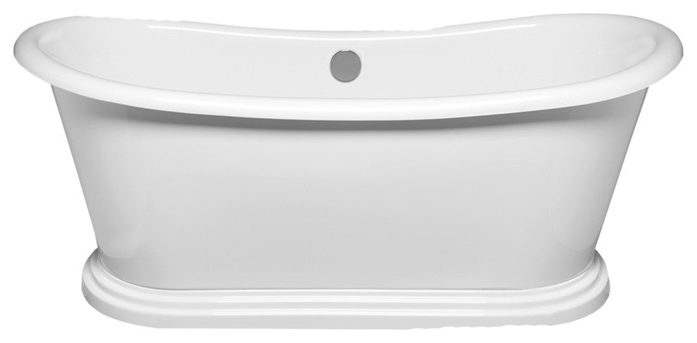 Malibu Blanca Oval Soaking Bathtub 64x28x26 White