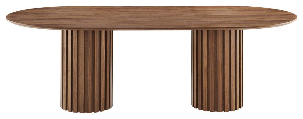 Senja 95" Oval Dining Table, Walnut