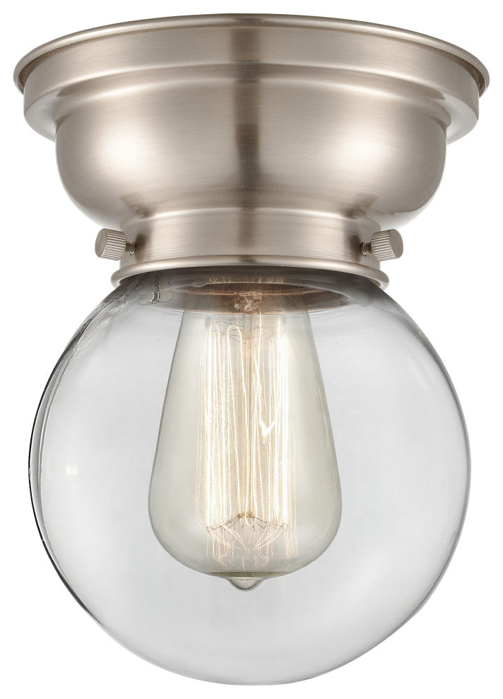 Innovations 623-1F-SN-G202-6 1-Light Flush Mount, Brushed Satin Nickel