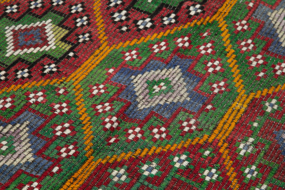 Rug N Carpet - Handwoven Anatolian 5' 4'' x 9' 10'' One-of-a-Kind Wool Kilim Rug