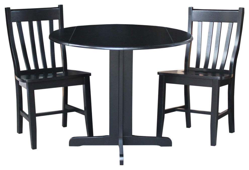 36" Dual Drop Leaf Table With 2 San Remo Chairs
