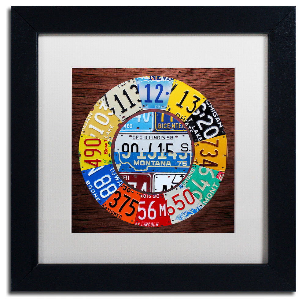 "Clock Square" Matted Framed Canvas Art by Design Turnpike