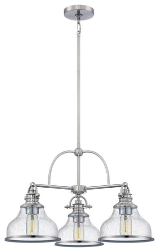 Grant 3-Light Chandelier, Brushed Nickel