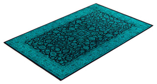 Fine Vibrance, One-of-a-Kind Hand-Knotted Area Rug Green, 4'1"x6'5"