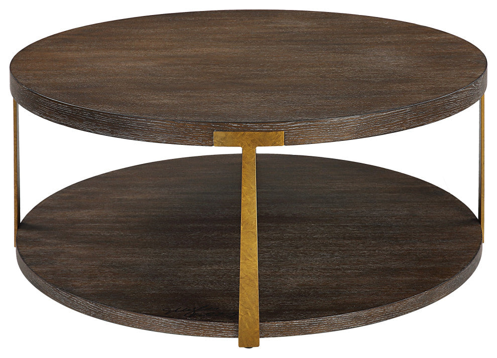Uttermost Palisade Round Wood Coffee Table