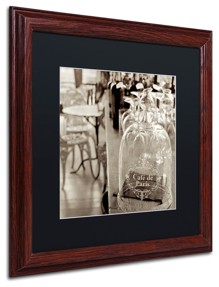Alan Blaustein 'Lombardy VIII Sepia' Art, Wood Frame, Black Mat, 16x16