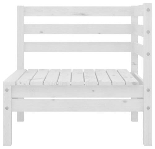 vidaXL Patio Furniture Outdoor Sectional Sofa for Garden White Solid Wood Pine