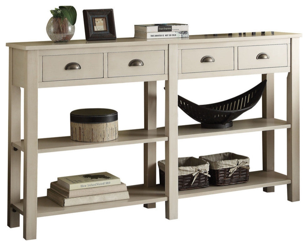 Galileo Console Table, Cream, 60"