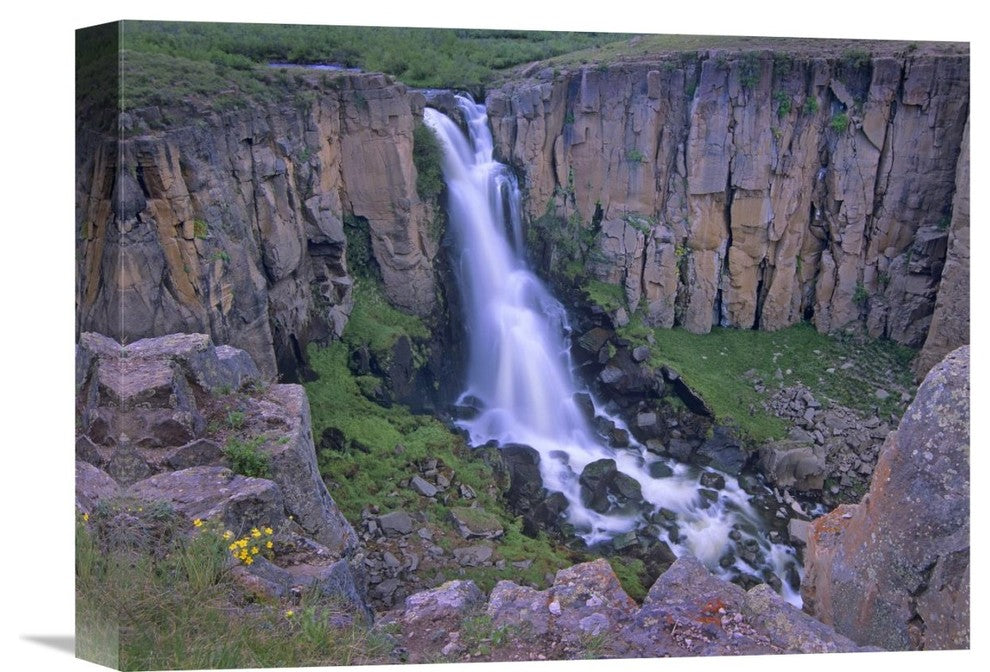 "North Clear Creek Falls Cascading Down Cliff, Colorado" Artwork, 16" x 12"