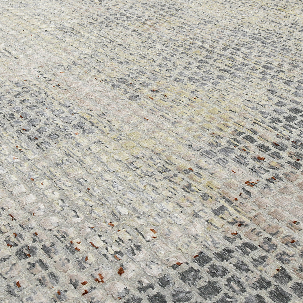 Hermitage Clara Area Rug, Gray, 8' x 10', Abstract
