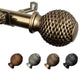 Vanna 13/16" Curtain Rod, Antique Brass, 66-120"