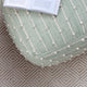 Seaside 22" x 22" x 16" Teal and Ivory Pouf