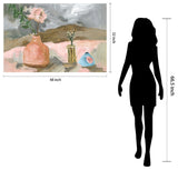 Rustic Still Life Flower Frameless Reverse Printed Tempered Art Glass Wall Art, Tmp-199016-4832