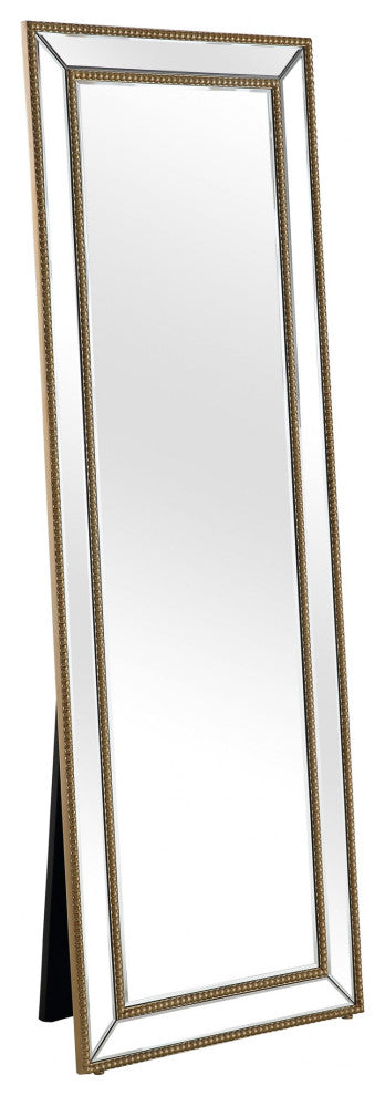 Gold Beaded Full Length Mirror