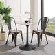 Lippa 28" Round Terrazzo Dining Table, Black White